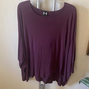 Plum casual flowing blouse